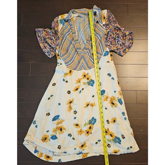Free People Mix It Up Floral Printed Mini Dress Size 2 - Picture 5 of 8